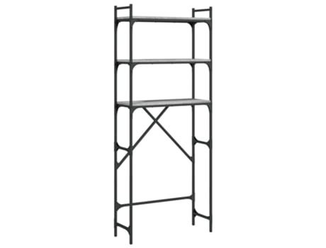 Estantería lavadora madera VIDAXL ingeniería gris Sonoma (67x25x163 cm)