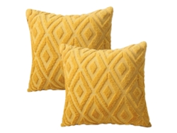 Juego De 2 Fundas De Almohada Decorativas De Felpa
