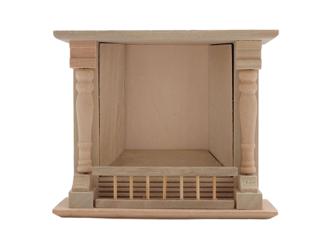 Mali lareira Miniatura em Madeira para Casinha de Bonecas Escala 1:12 Decoração Mobiliário