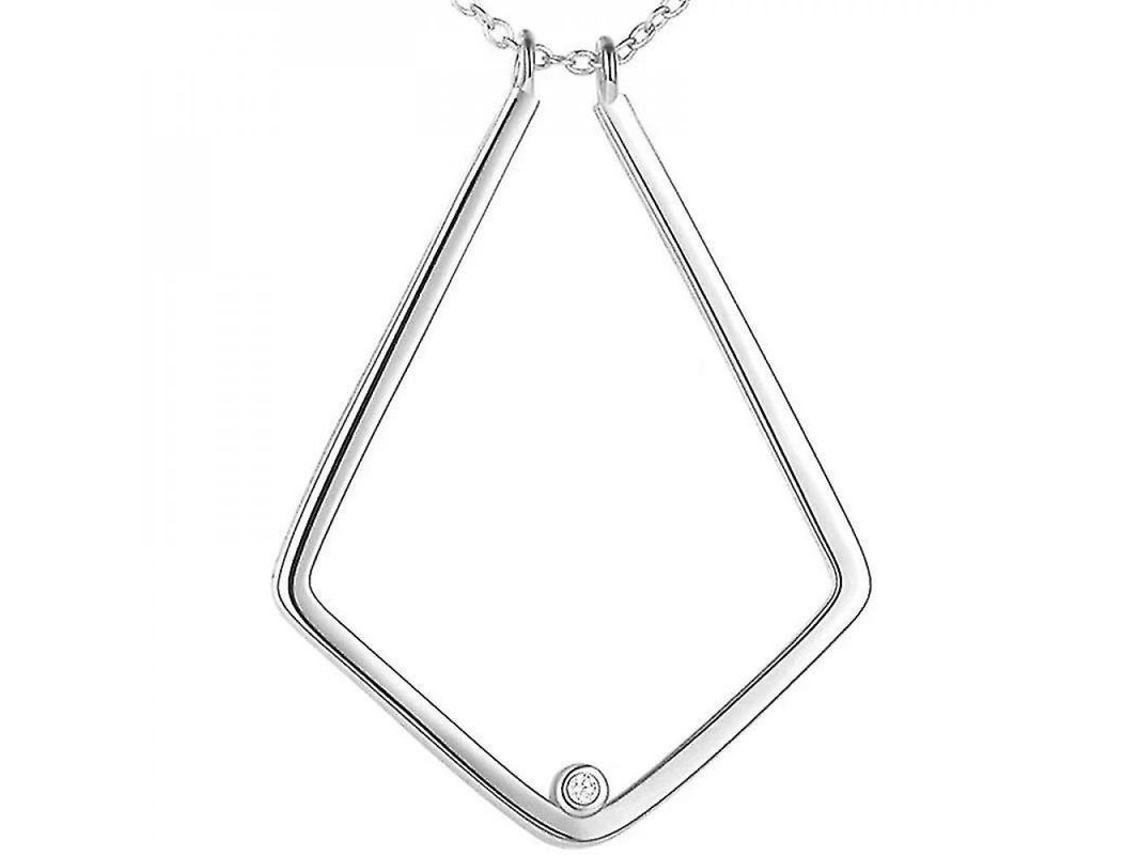 Colgante De Collar Porta Anillos De Plata Para Mujer Regalo De Novia Esposa Joyería Wuo Plata