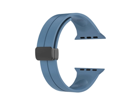 Silicona de correa de reloj de absorción magnética Azul Apple Watch 42 mm/44 mm/45 mm/49 mm