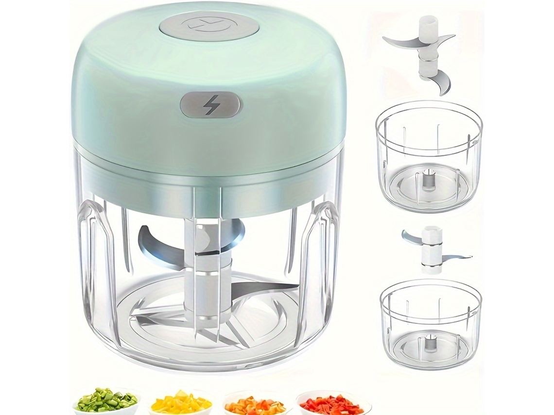 Cuich Batidora Picadora de Ajos y Picadora de Carne Recargable USB 250ml Verde