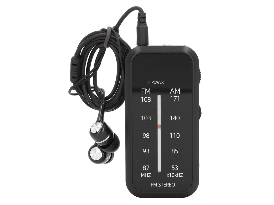 Mini Radio Estéreo Am/fm Portátil Con Pilas Aaa Y Auriculares Para Uso En Emergencias En Interiores Y Exteriores.