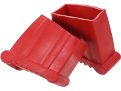 2 Puntas Antideslizantes De Goma Roja Para Patas De Escalera, Paquete De 2