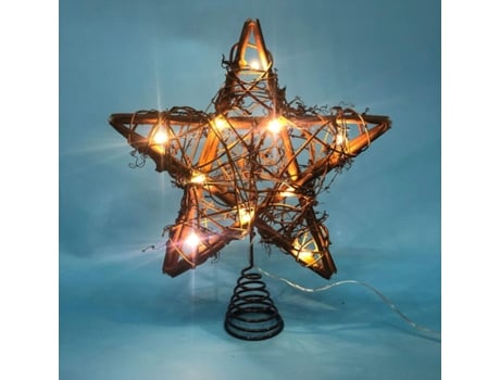 Adorno de mimbre para árbol de Navidad - Modelo de vid flexible 25 cm * 28 cm 10 bombillas