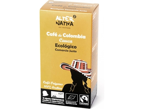 Cápsulas Ecológicas Biodegradables Café de Colombia ALTERNATIVA3 (10 Cápsulas de 5g)