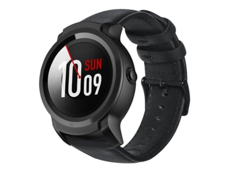 Correa de reloj inteligente para Ticwatch Pro/E2/S2 Cuero genuino con cera de aceite (Negro)