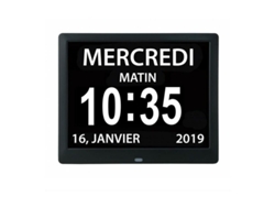 Reloj de calendario digital One Piece, 7 pulgadas, con fecha y hora, para ancianos y recordatorios de medicación Kofihety (negro)