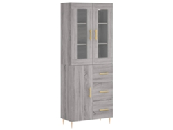 Maison Exclusive - Aparador Alto Madera Contrachapada Gris Sonoma 69,5x34x180 Cm