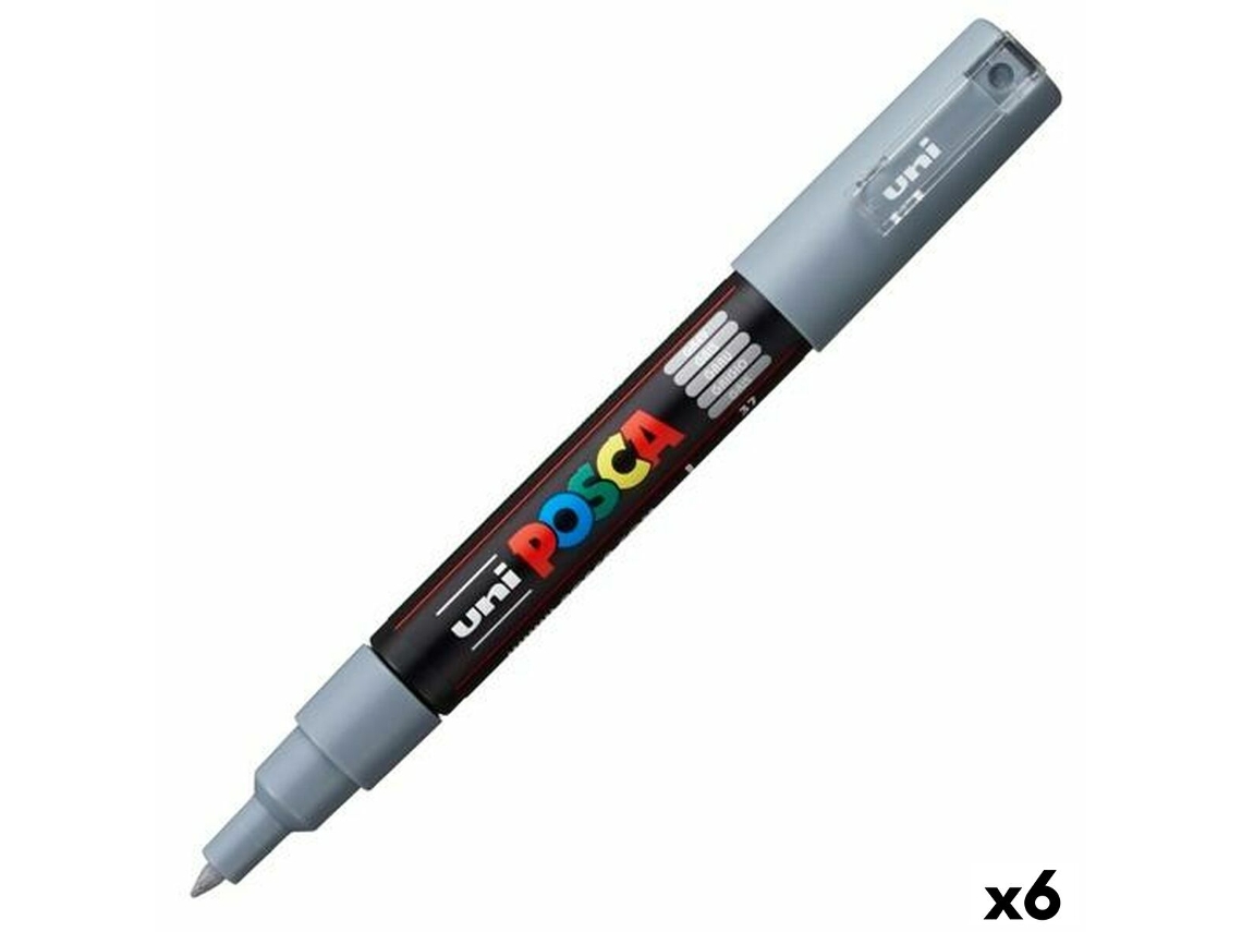 Rotuladoras POSCA Pc-1M Gris 6 Unidades