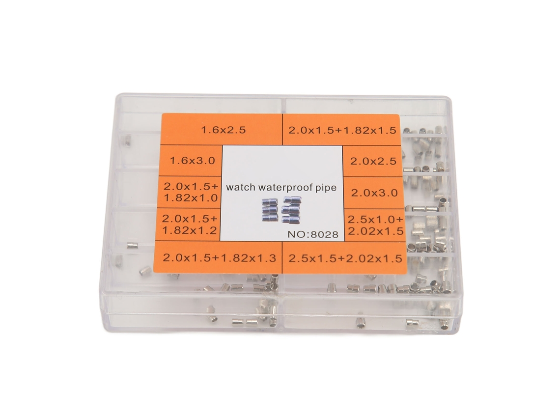 Tubos De Corona De Reloj De Acero Inoxidable Impermeables Con Estuche De Almacenamiento De 10 Compartimentos.