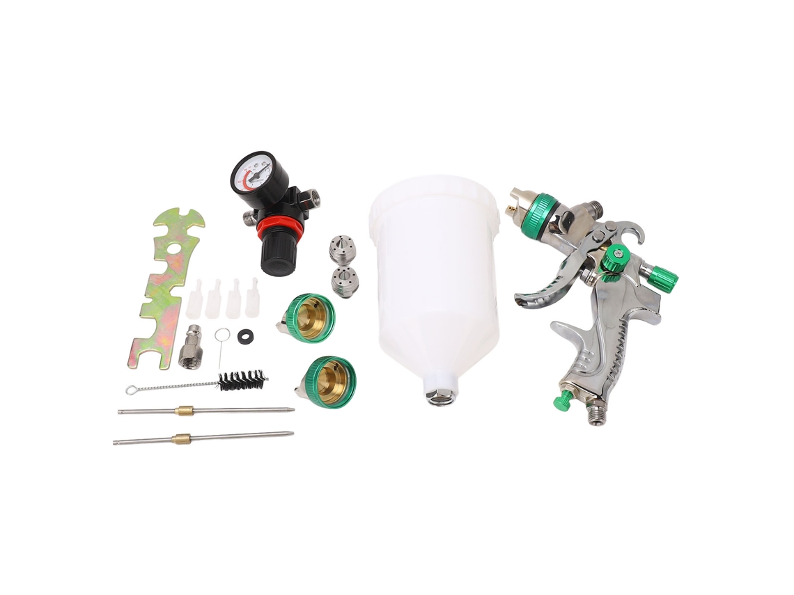 Pistola De Pintura Hvlp De Alimentación Por Gravedad De 600 Ml, Ajustable Para Uso Automotriz Y Artesanal.