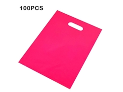 100 Bolsas De Plástico Multicolor Ecológicas Con Asas Y Logotipo Personalizado Para Compras Y Regalos.