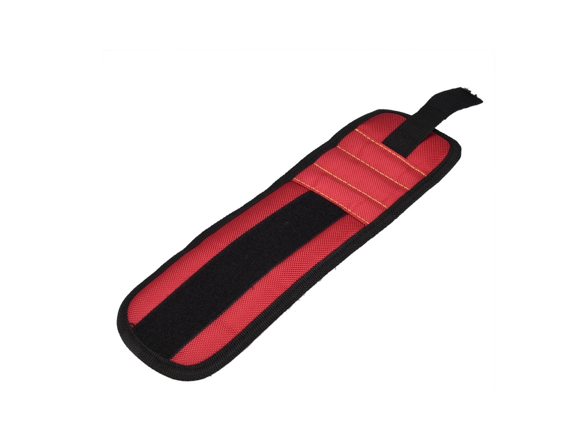 Pulsera Magnética Para Herramientas Bolsa De Muñeca Con Imanes Para Tornillos Clavos Y Herramientas (rojo)
