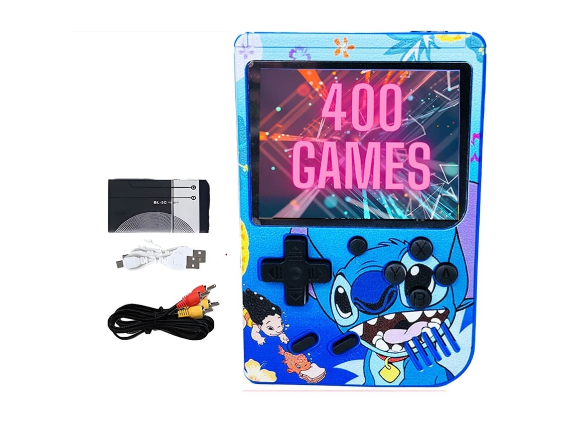 Consola Retro Portatil 400 Juegos Stitch CLINKS
