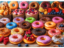 Rompecabezas De 1000 Piezas Para Adultos, Deliciosos Rompecabezas De Donas De Chocolate Para Entretenimiento Familiar (rosa)