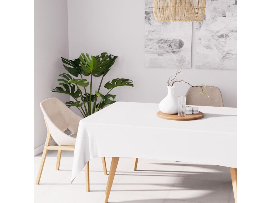 Toalla de Mesa SOLEIL DOCRE Alix Branca Poliéster Blanco (140x240cm)