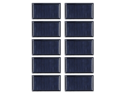 10 pequeñas células solares Primerox de 0,15 W y 5 V resistentes a la intemperie para proyectos de bricolaje, juguetes científicos e iluminación | Sin marca
