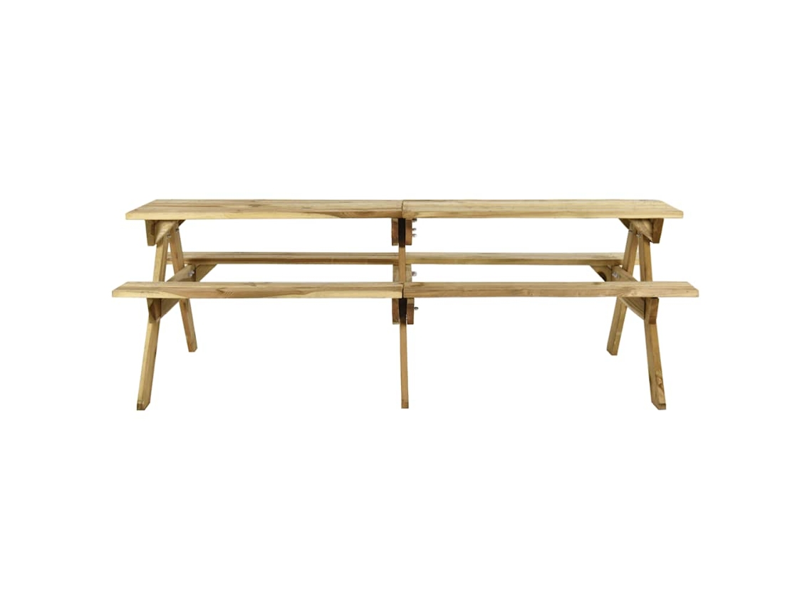 Maison Exclusive - Mesa De Pícnic Con Bancos 220x122x72 Cm Madera Pino Impregnada