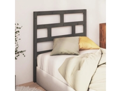 Cabecero De Cama Madera Maciza De Pino Gris 81x4x100 Cm