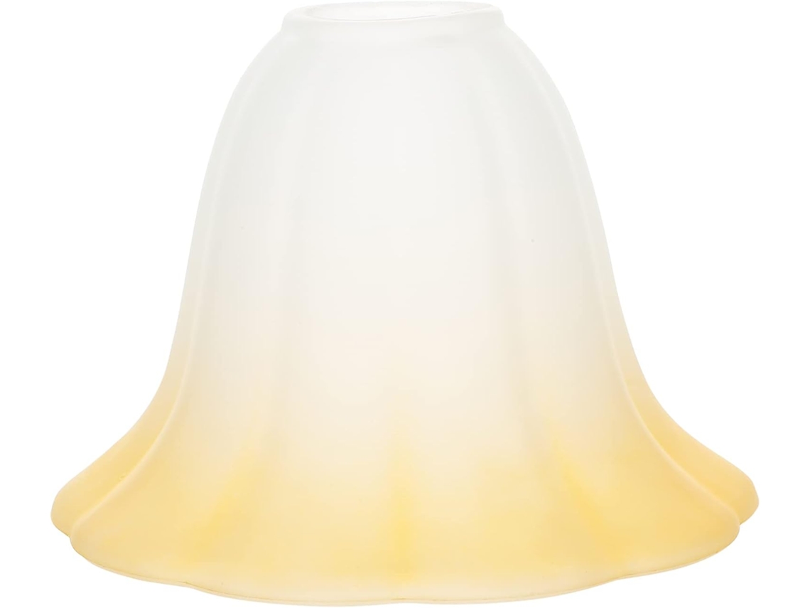 Pantalla de cristal beige para lámparas de mesita de noche y de mesa, diseño sencillo, estructura limpia, suaviza la luz y SFUSHOS