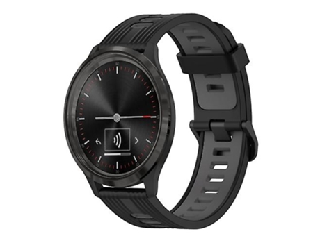 Correa para Garminmove 3 Correa de reloj de silicona bicolor con patrón vertical de 20 mm Negro-Gris VENISYMLIS