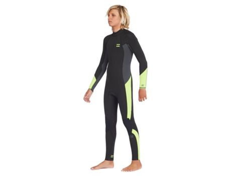Terno de Neoprene Manga Longa com Zíper Nas Costas 403 Absolute Gb Preto 16 Yearsbillabong