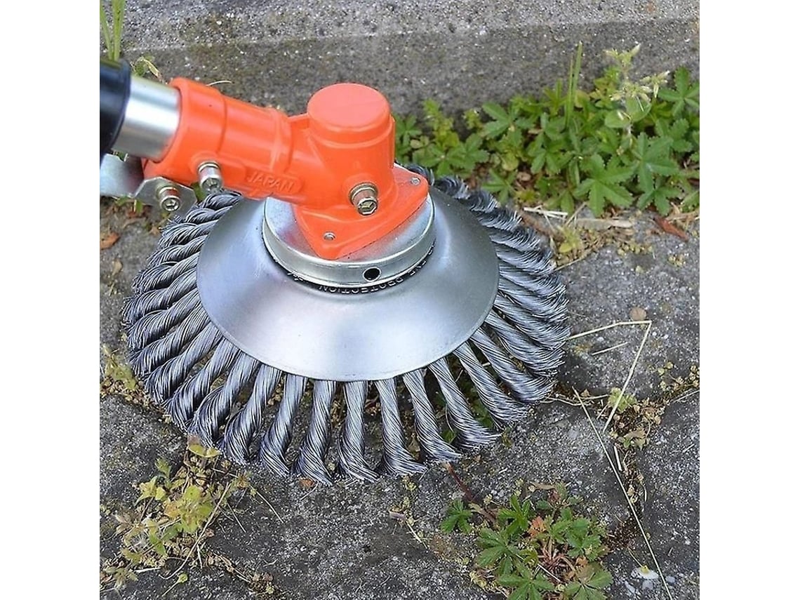 Cepillo De Acero De 150 Mm Para Eliminar Malas Hierbas Y Musgo, Compatible Con Cortacéspedes Y Desbrozadoras.