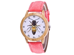 Reloj De Pulsera De Cuarzo Unisex Zhoulianfa, Color Rosa Vaquero Informal.