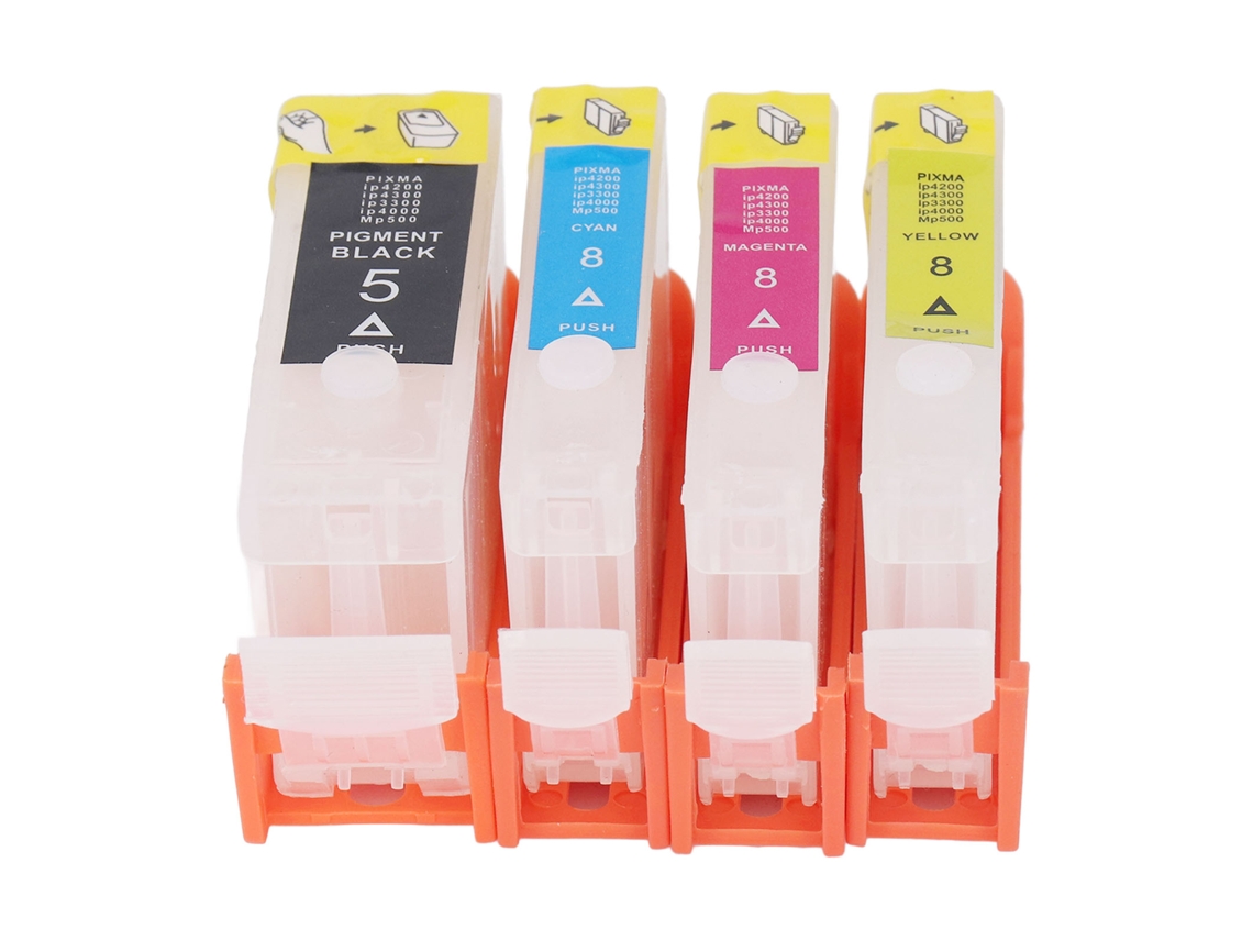 4 Cartuchos De Tinta De Repuesto Para Impresoras Pgi 5bk Cli 8c My (accesorios)