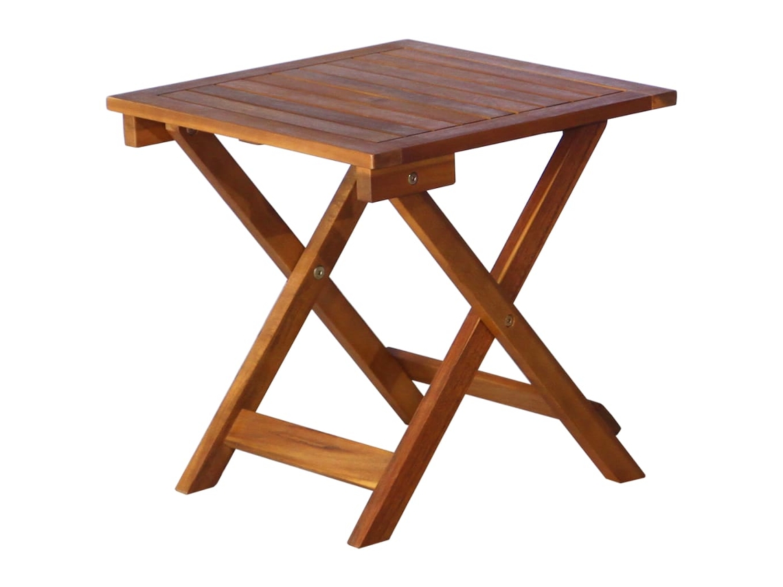Tumbona Lounger de Jardín con Mesa y Cojín Madera de Acacia Maciza