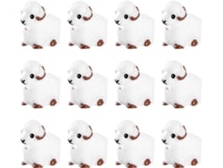 Juego De 20 Mini Figuras De Ovejas De Resina, Decoraciones De Micro Paisajes Para