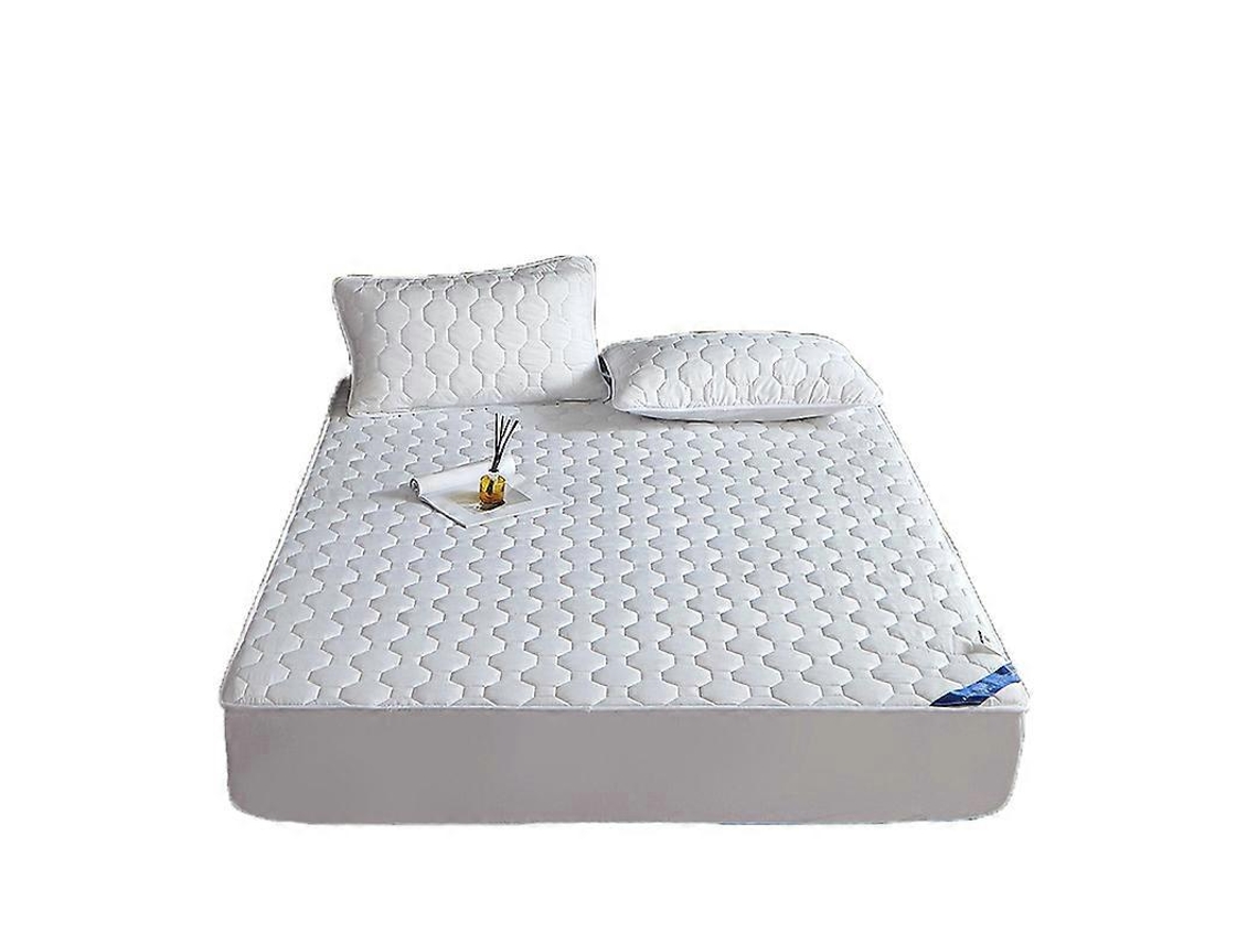 Rebe-protector De Colchón De Algodón Con Cobertura Total, Suave, Transpirable Y Lavable A Máquina Para Colchones De 5-30 Cm 200*220 Cm Blanco