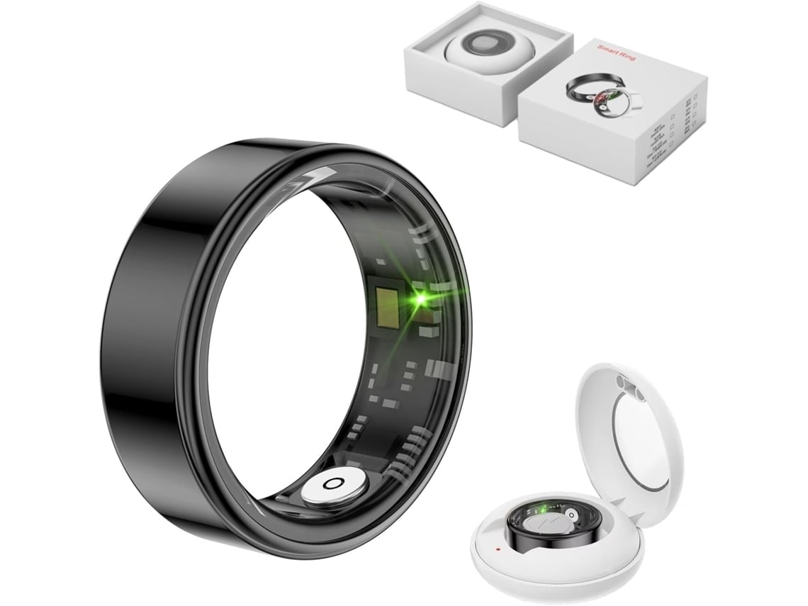 Anillo inteligente rastreador de salud anillo de salud para hombres y mujeres anillo de sueño con batería de larga duración rastreador de ejercicios impermeable NISSGU