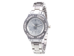 Reloj De Pulsera Analógico De Cuarzo De Lujo Para Mujer Con Brazalete De Acero Y Diamantes De Imitación (plateado)
