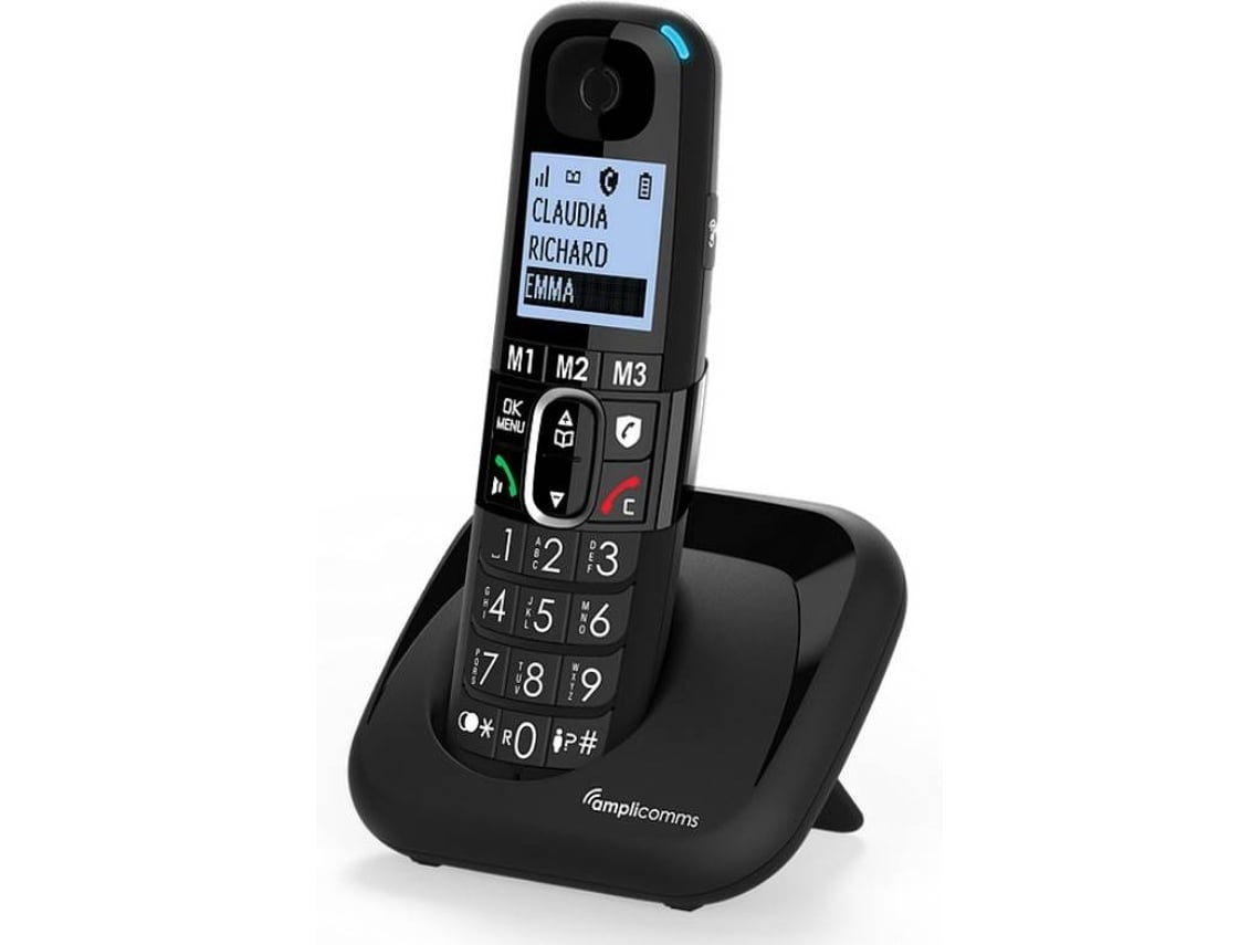 Teléfono Fijo AMPLICOMMS Bigtel 1500 Negro
