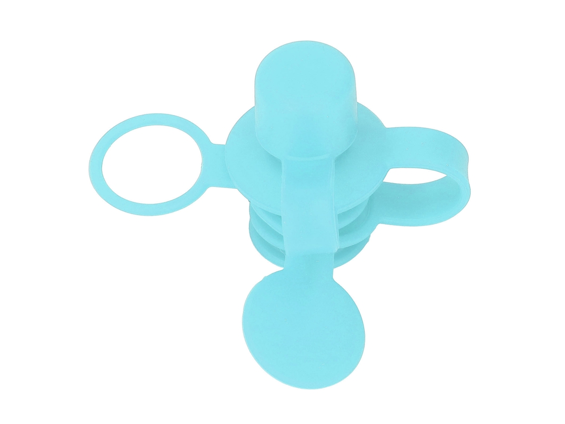 Adaptador De Tetina De Biberón De Silicona De Grado Alimenticio, A Prueba De Fugas, Universal, Para Niños, Color Azul Pavo Real.