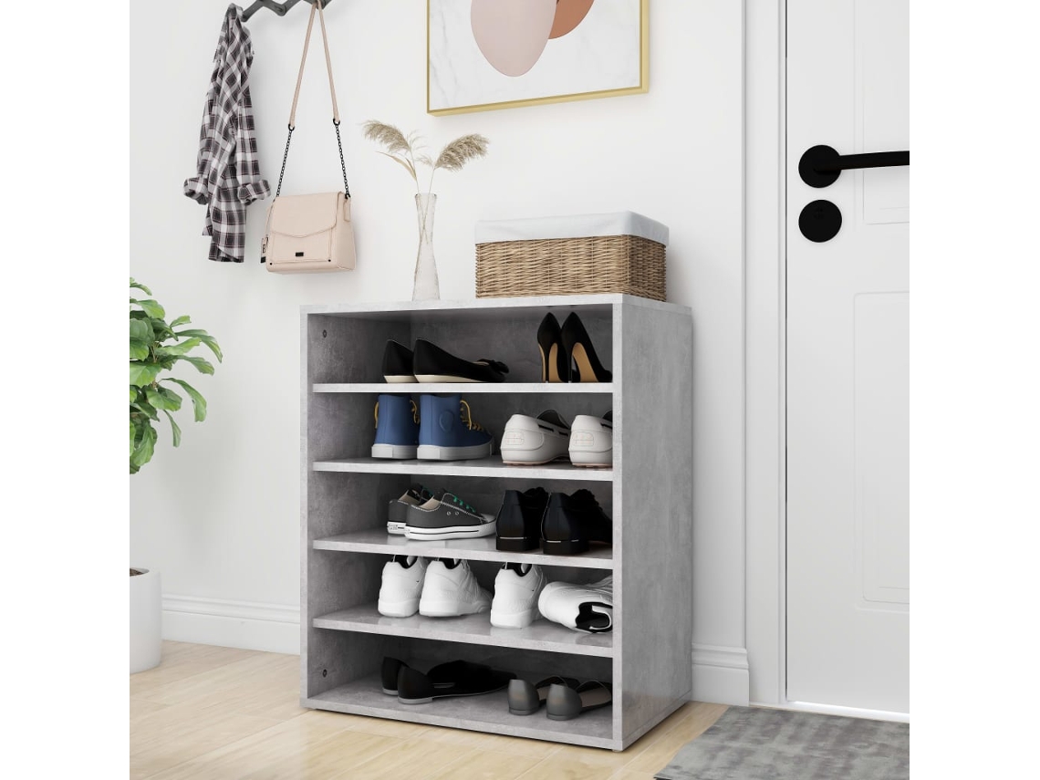 Zapatero LOVELY HOME en Contrachapado Gris Cemento (60X35X70 cm)