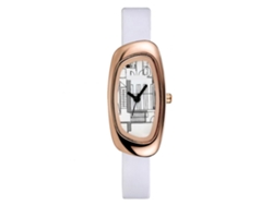Reloj De Pulsera Biden Para Mujer Estilo Romano Con Diamantes De Imitación, Piel Sintética Azul.