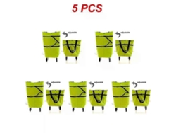 Bolsa de compras plegable, carrito con ruedas, organizador de verduras, portátil. GOKOCO