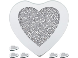 Juego De 6 Posavasos Hexagonales Con Forma De Corazón, Transparentes Y Gruesos, Resistentes Y Duraderos.