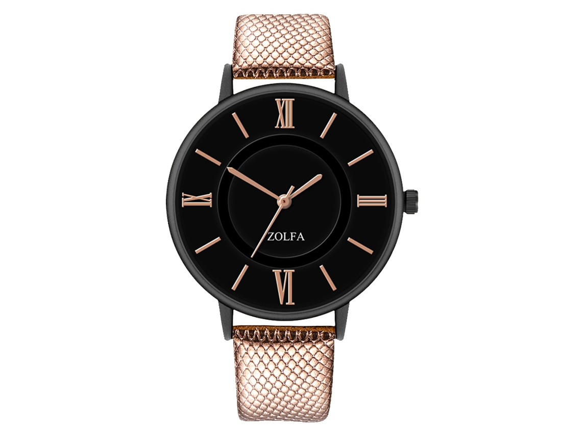 Reloj De Pareja Fashionable Pulsera De Cuero Casual Café Para Hombre Y Mujer