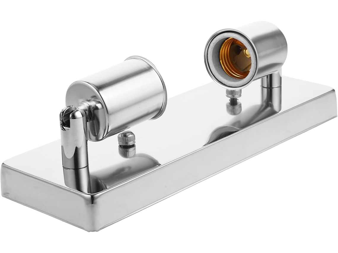 Base Lámpara Metálica Montaje Techo E27, Portalámparas