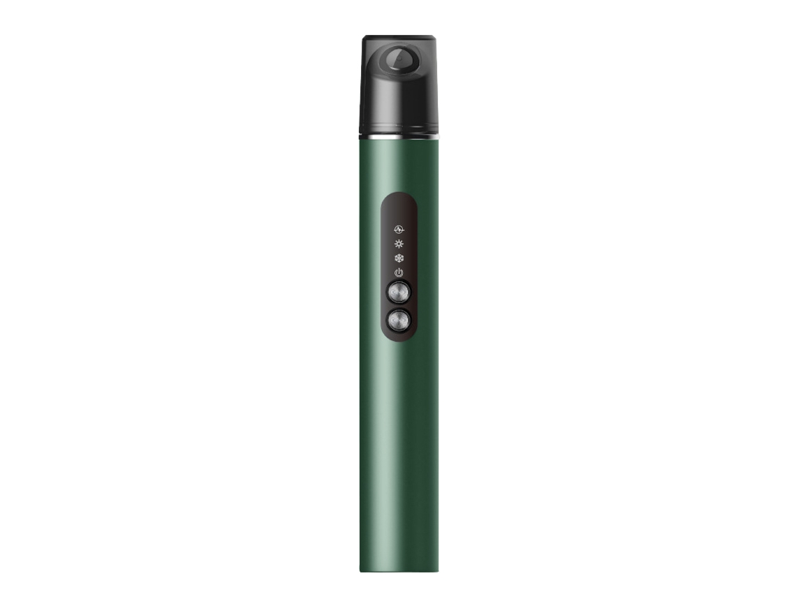 Masajeador de ojos vibratorio EMS (verde), para eliminar arrugas faciales, reafirmar y levantar la piel.