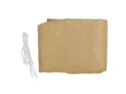 Toldo vela rectangular de polietileno de alta densidad beige de 4 x 6 m para jardín y piscina.