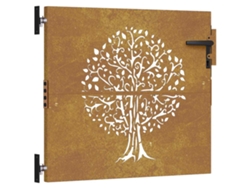 Maison Exclusive - Puerta De Jardín Acero Corten Diseño Árbol 85x75 Cm