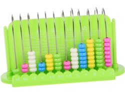 Ábaco De 12 Filas Para Niños Y Niñas, Verde, Ábaco Aritmético De Plástico Ligero