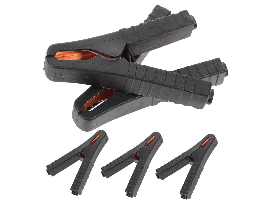 Conjunto De 5 Grampos De Bateria De Carro Banhados A Cobre, Pretos, Acessórios Em Abs