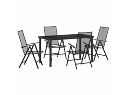 Conjunto De Comedor De Jardín 5 Uds | Mueble De Jardín Antracita