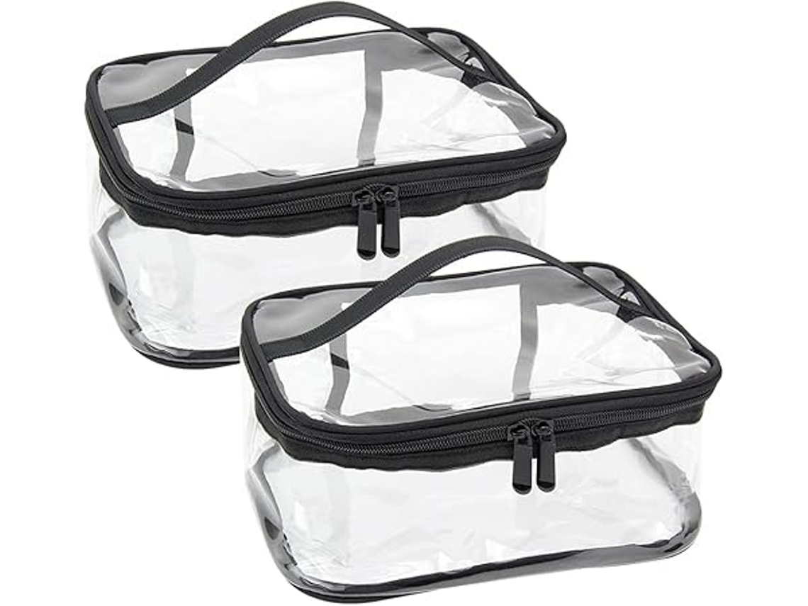 Neceser Organizador Transparente, Paquete De 2 Unidades, Impermeable, Pvc Resistente, Con Cremallera, Unisex Resistente Al Agua
